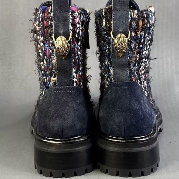 Kurt Geiger London Kensington Tweed Lug Sole Combat Booties Boot women size 6 - Picture 8 of 12